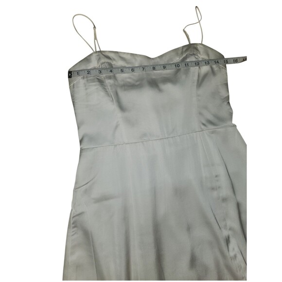 Abercrombie & Fitch Maxi Slip Dress Womens M Ivory Destination Wedding High Slit - Picture 6 of 9